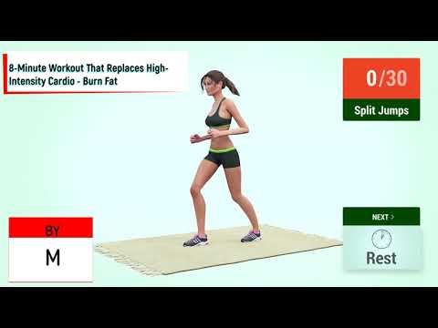 8 Minute Workout That Replaces High Intensity Cardio   Burn Fat/8 წუთიანი ვარჯიში, რომელიც ცვლის მ